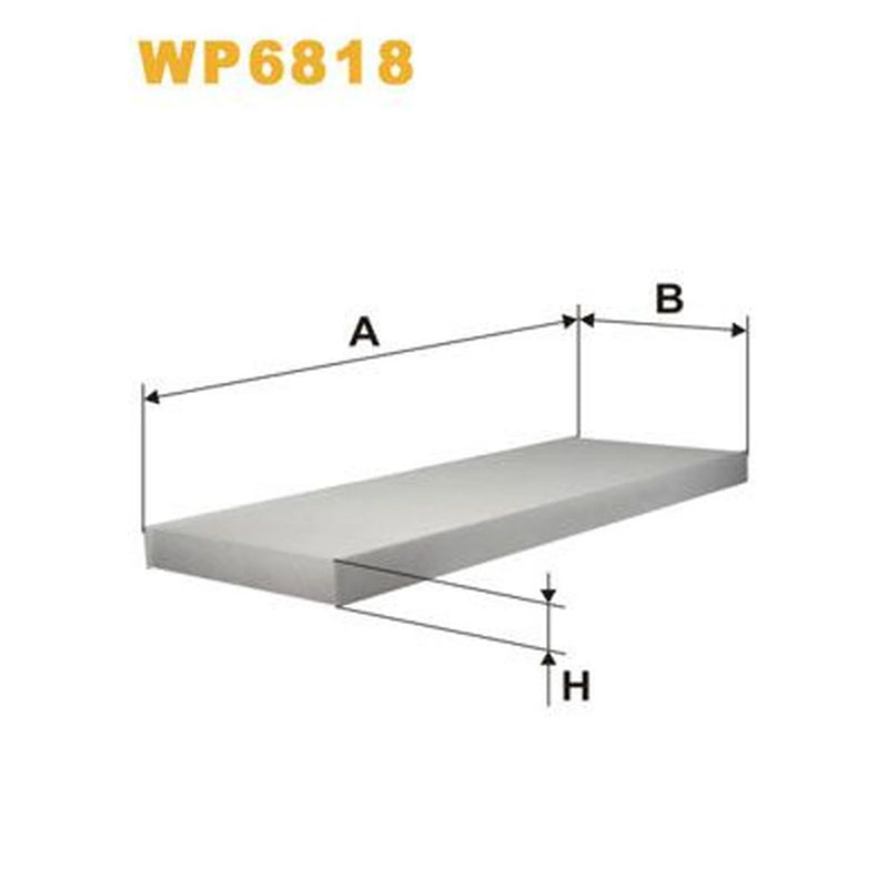 WIX Cabin Air Filter (Pollen Filter) WP6818