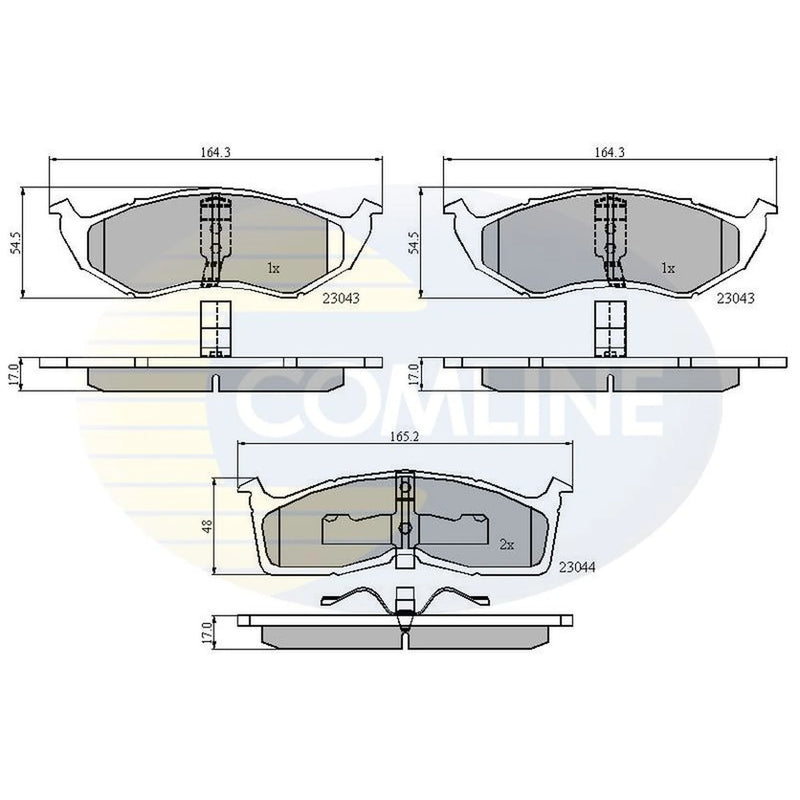 Comline 4 x Front Brake Pad Set CBP3850