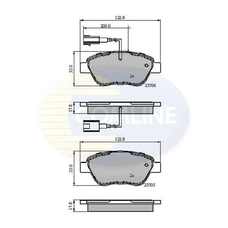 Comline 4 x Front Brake Pad Set CBP12047