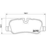 Brembo 4 x Rear Brake Pad Set P44019