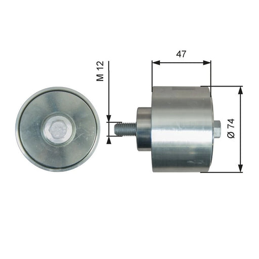 Gates V-Ribbed Belt Deflection/Guide Pulley T36637