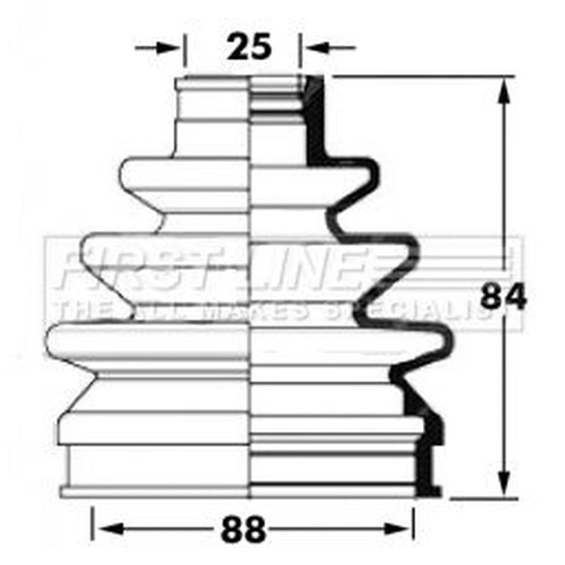 First Line Drive Shaft Bellow Kit Front Left FCB6033