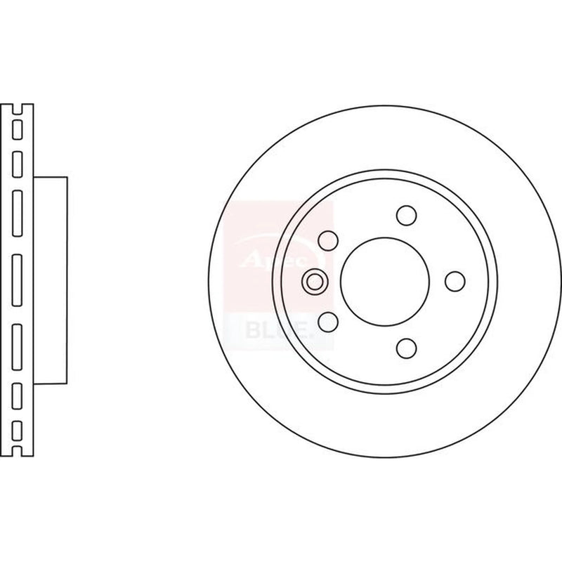 Apec 2 x Vented Front Brake Discs SDK6667