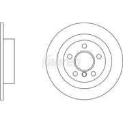 Fahren 2 x Solid Rear Brake Discs FBD6978