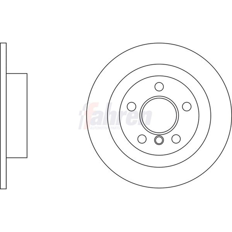 Fahren 2 x Solid Rear Brake Discs FBD6978