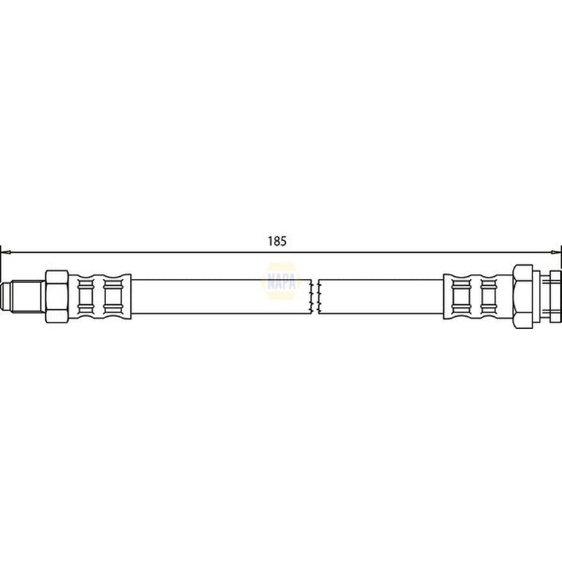 NAPA Brake Hydraulic Hose Line Rear NBH1414