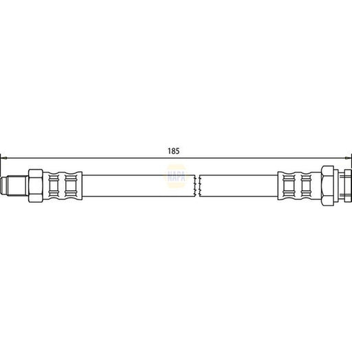 NAPA Brake Hydraulic Hose Line Rear NBH1414