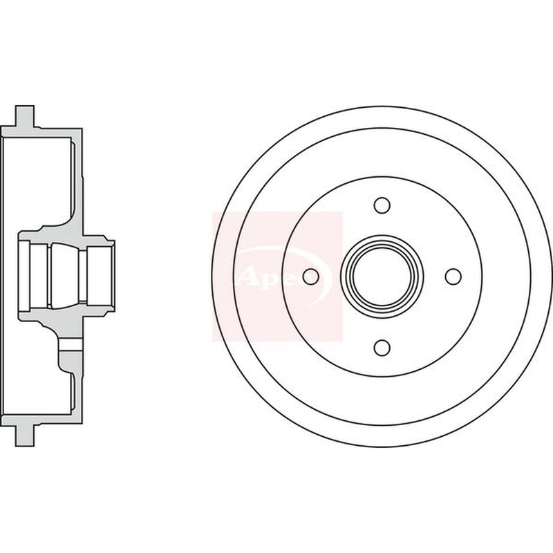 Apec Brake Drum Assembly Rear DRM9154