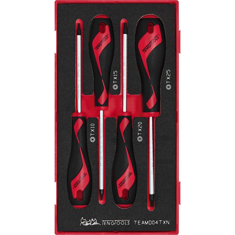 Teng Tools Screwdriver Set TX FOAM1 4 Pieces