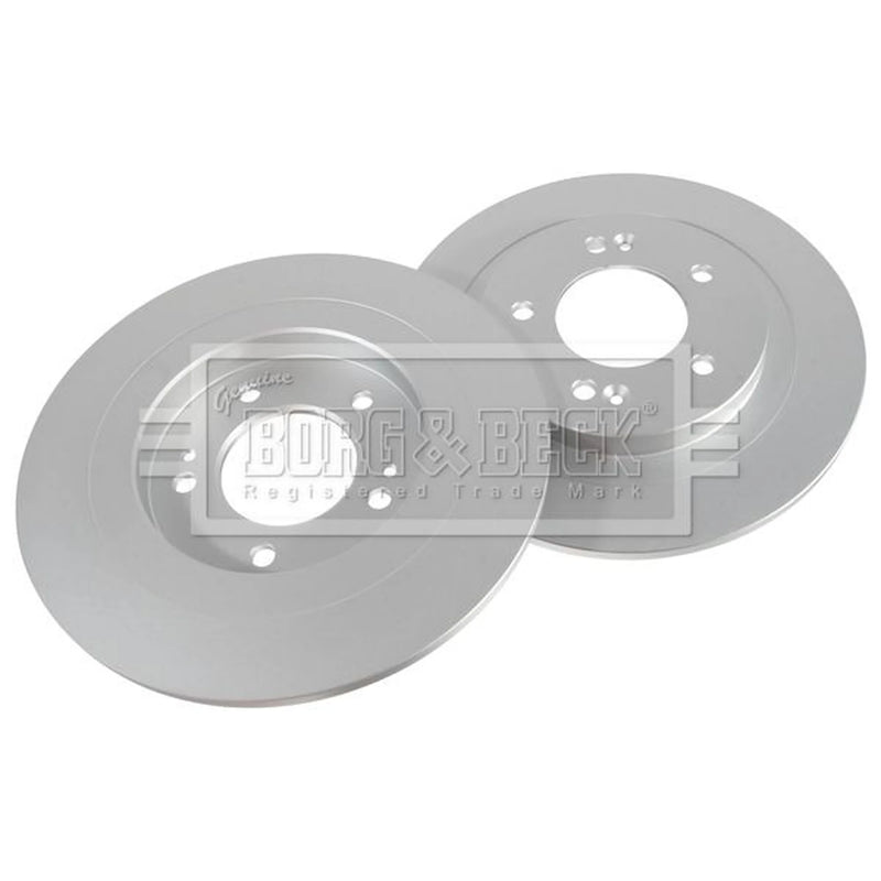 Borg & Beck 2 x Solid Rear Brake Discs BBD6365
