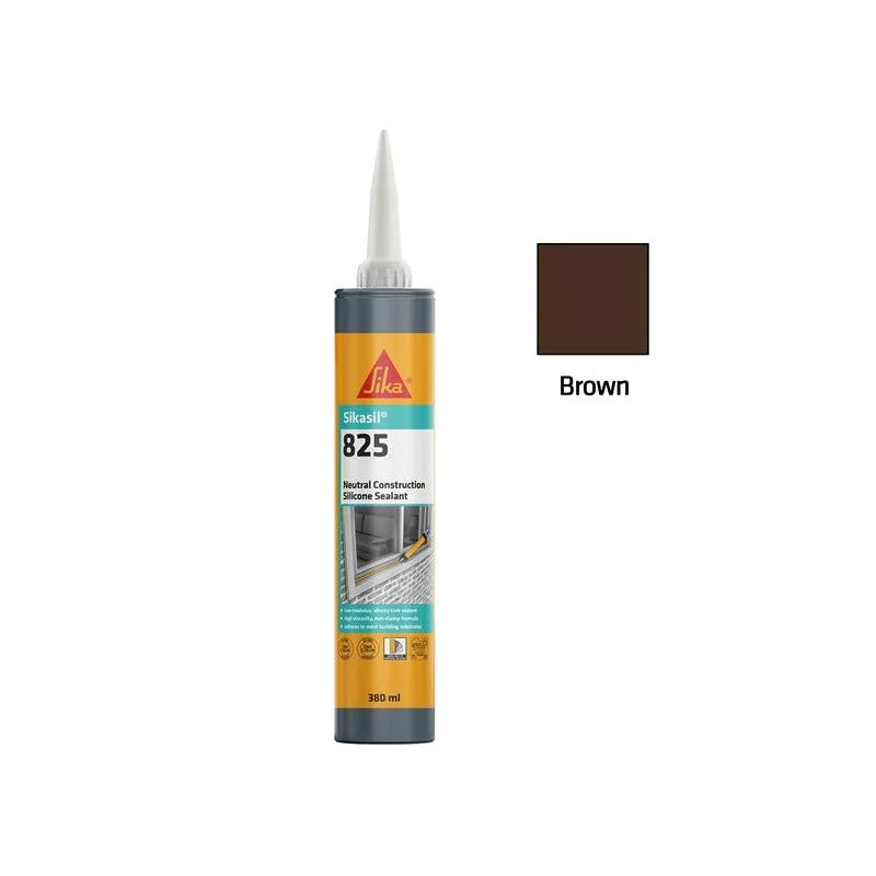 Everbuild Sika Sikasil®-825 Silicone Sealant Brown 380ml