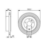 Bosch 2 x Vented Rear Brake Discs 0 986 479 U44