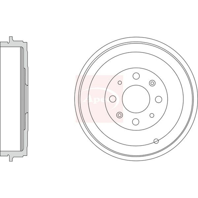 Apec Brake Drum Assembly Rear DRM9941
