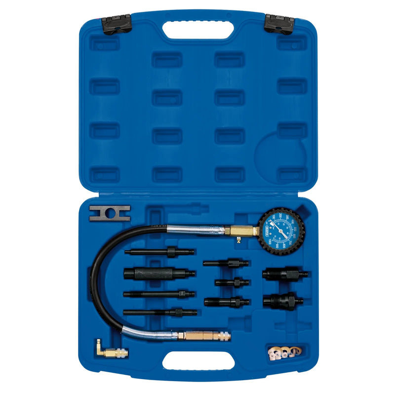 Draper Diesel Compression Test Kit 12 Piece with 1000psi Gauge