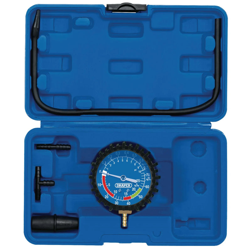 Draper Vacuum and Pressure Test Kit 5 Piece 0-10psi