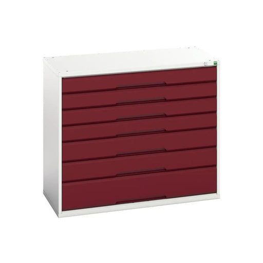 Bott Verso 7 Drawer Cabinet 1050 x 900mm Crimson Red - 16925229.24