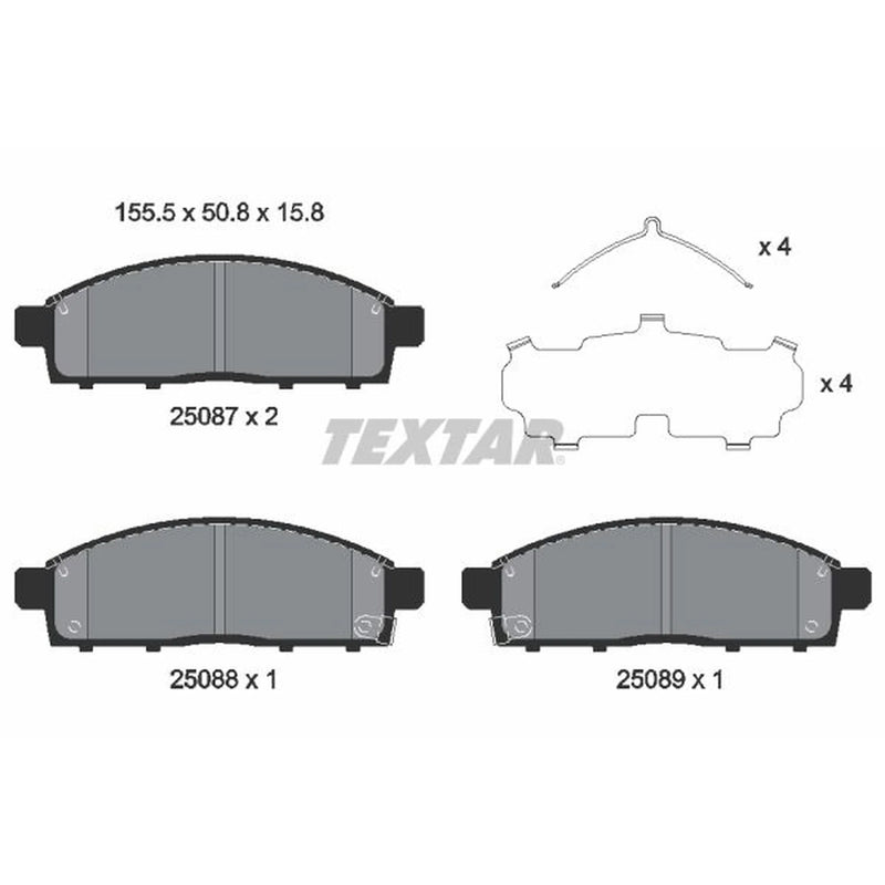 Textar Front Brake Pad Set 2508703