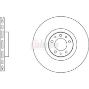 Fahren 2 x Vented Front Brake Discs FBD6996