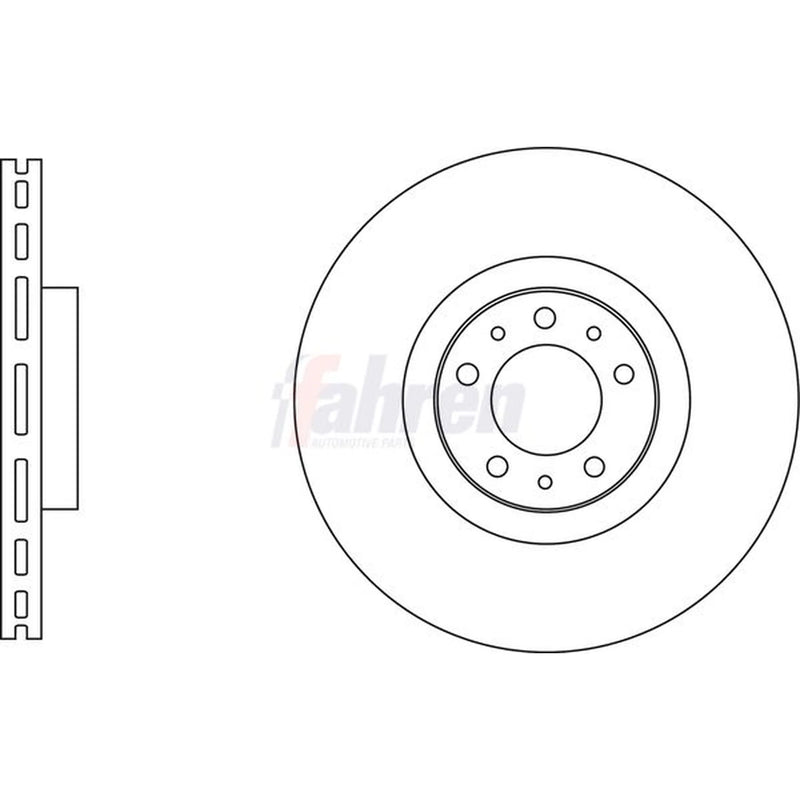 Fahren 2 x Vented Front Brake Discs FBD6996