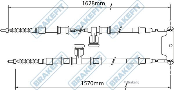 Apec Handbrake Cable Left Rear fits Opel Vectra C Gts 2002-2009