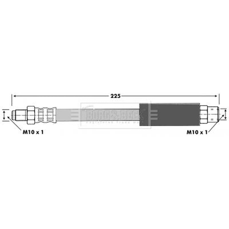 Borg & Beck Brake Hydraulic Hose Line Rear Left BBH6627