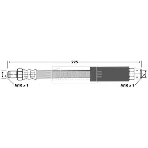Borg & Beck Brake Hydraulic Hose Line Rear Left BBH6627