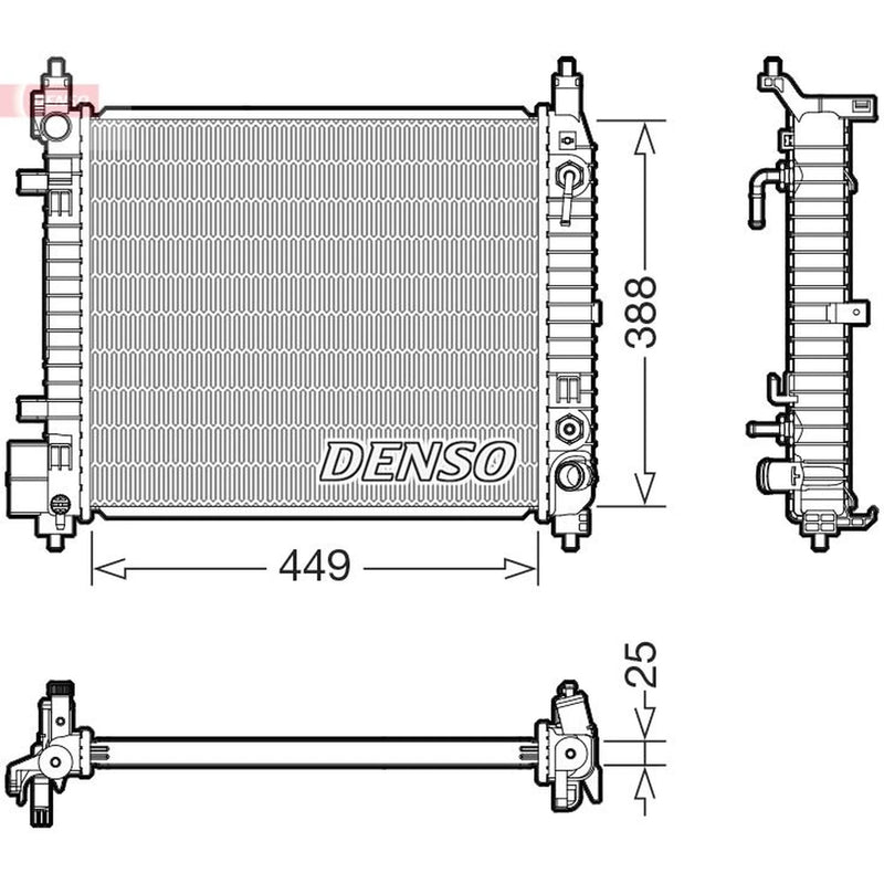 Denso Engine Radiator DRM46104