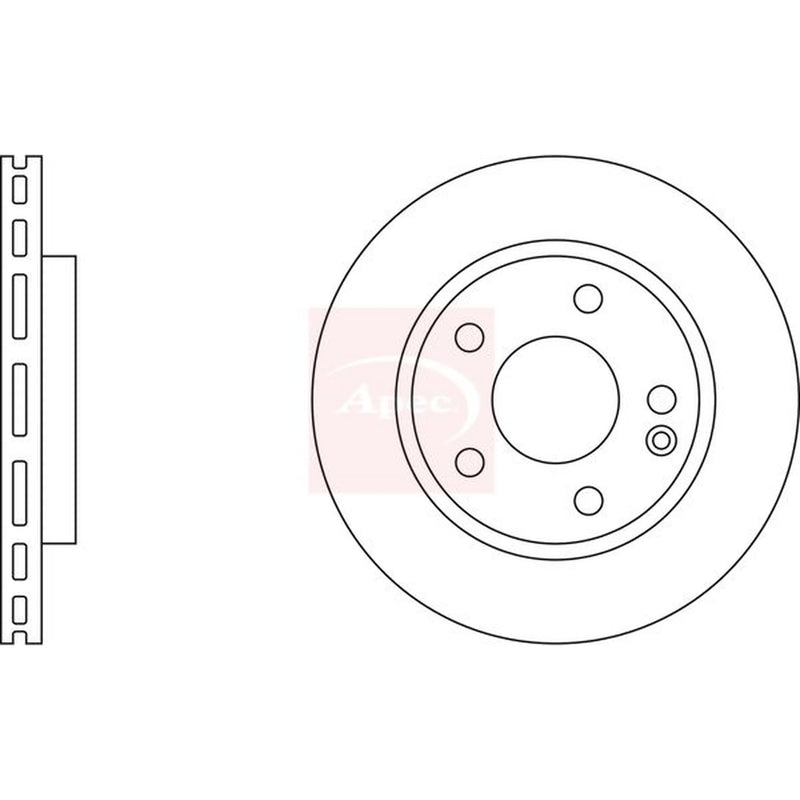 Apec 2 x Vented Front Brake Discs DSK813