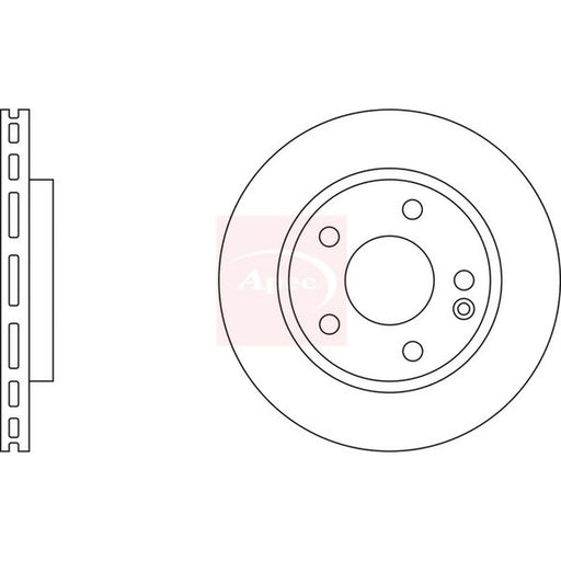 Apec 2 x Vented Front Brake Discs DSK813