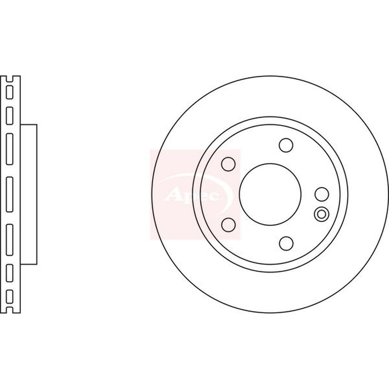 Apec 2 x Vented Front Brake Discs DSK813