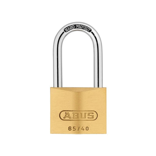 ABUS Mechanical 65/40mm Brass Padlock 40mm Long Shackle - 10004775-01