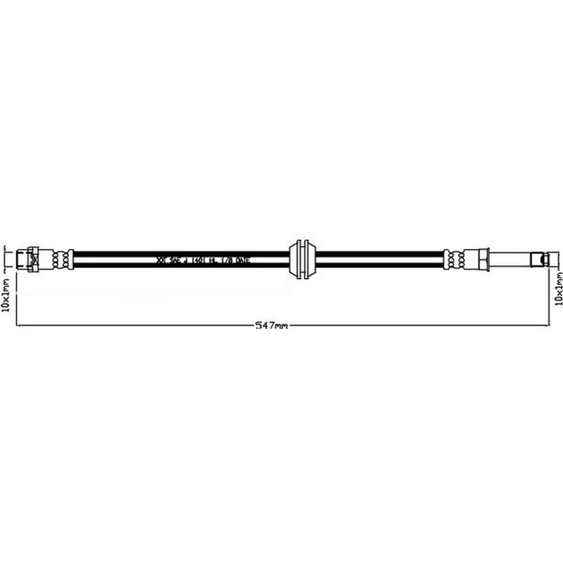 Juratek Brake Hydraulic Hose Line Front JBH1222