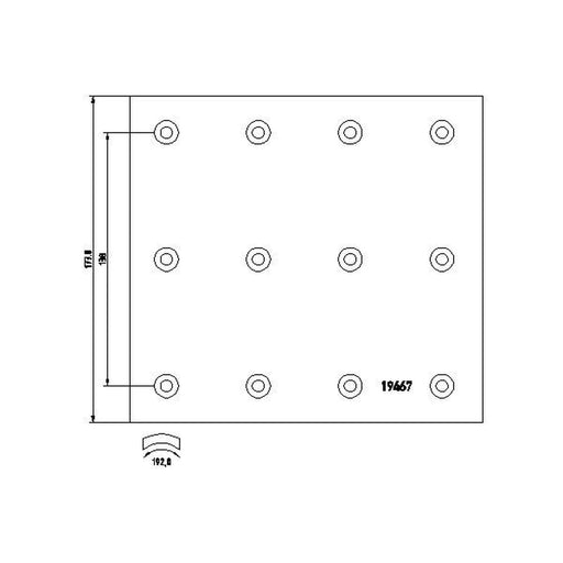 Textar Textar Cv Brake Lining Set 1946703