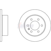 Fahren 2 x Solid Rear Brake Discs FBD6023