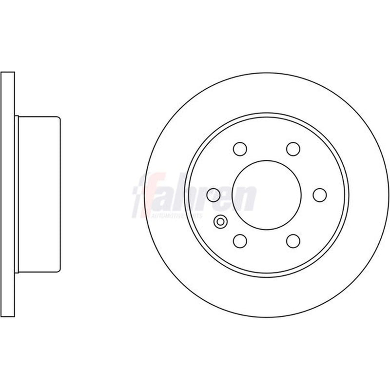 Fahren 2 x Solid Rear Brake Discs FBD6023