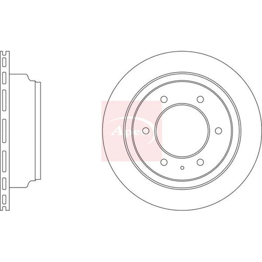 Apec 2 x Vented Rear Brake Discs DSK2016