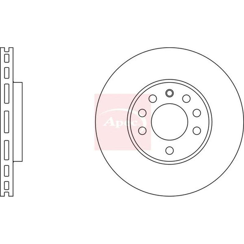 Apec 2 x Vented Front Brake Discs DSK2101