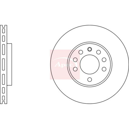Apec 2 x Vented Front Brake Discs DSK2101