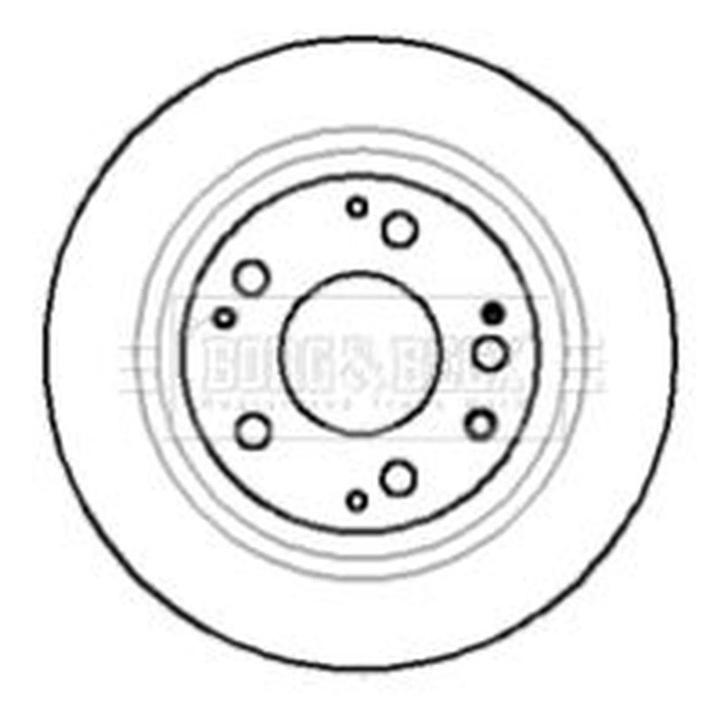 Borg & Beck 2 x Solid Rear Brake Discs BBD4091
