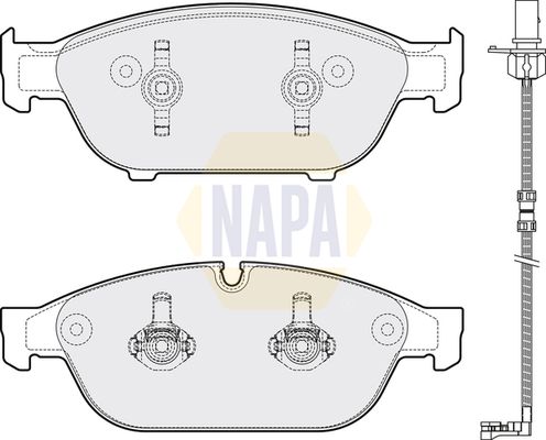 NAPA Front & Rear Pads fits AUDI