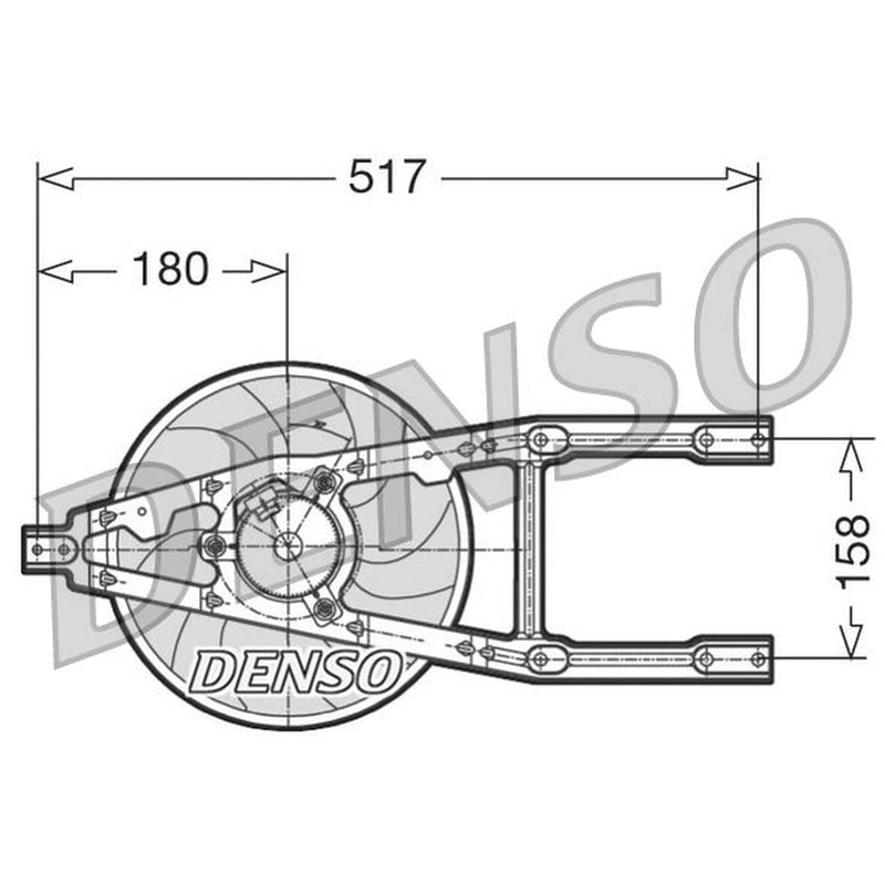 Denso Engine Cooling Fan DER09012