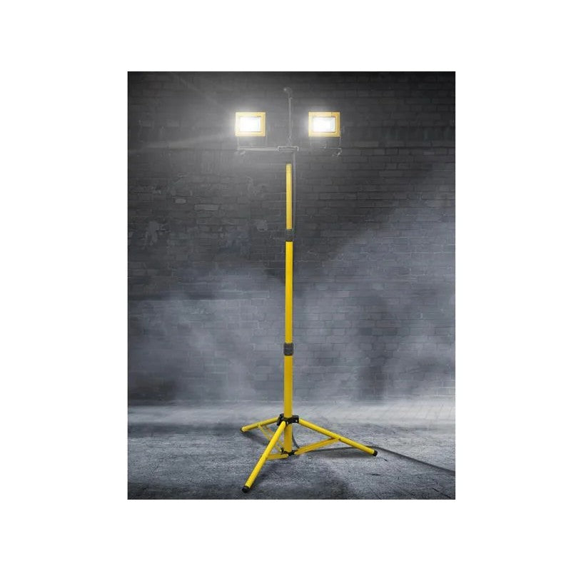 Faithfull Power Plus LED Twin Tripod Site Light 70W 240V - AST8635X2 (TRI)