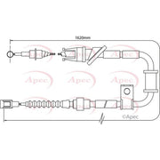 Apec Handbrake Cable Right Rear CAB1509