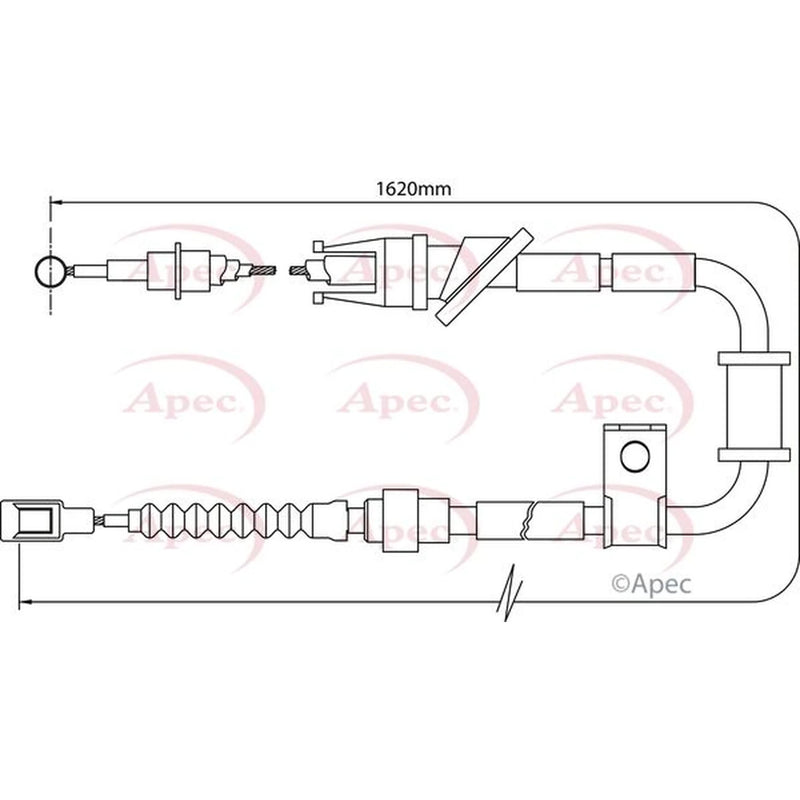 Apec Handbrake Cable Right Rear CAB1509