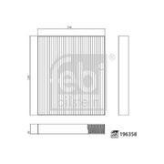 Febi Cabin Air Filter (Pollen Filter) 196358