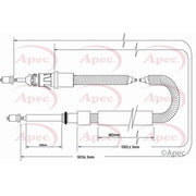 Apec Handbrake Cable Left Rear CAB1551
