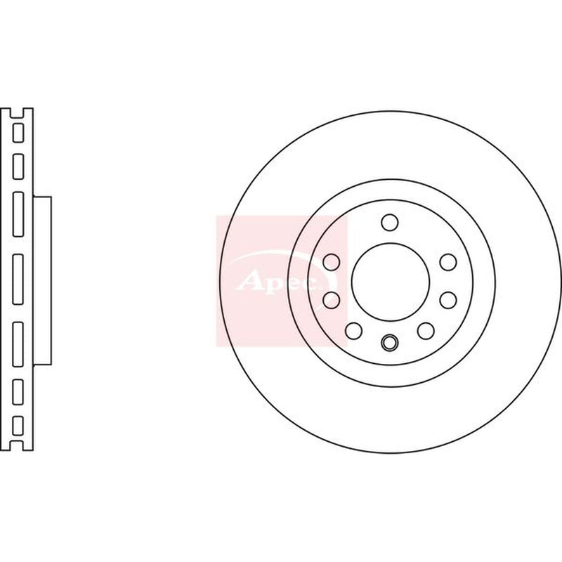 Apec 2 x Vented Front Brake Discs DSK2596