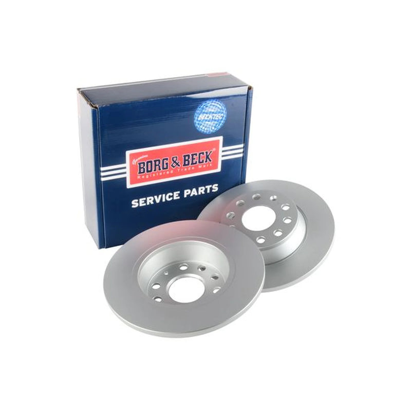 Borg & Beck 2 x Solid Rear Brake Discs BBD5167