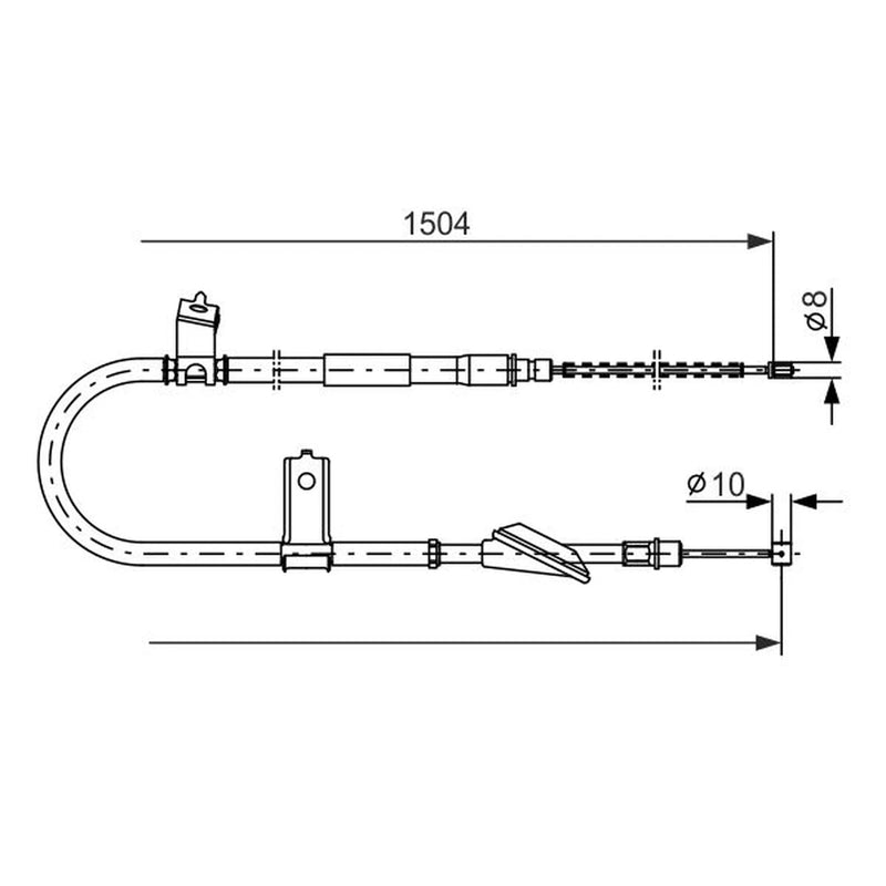 Bosch Handbrake Cable Left Rear 1 987 477 611