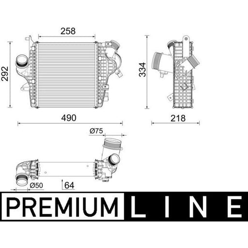 Mahle Intercooler (Charge Air Cooler) Left CI 637 000P